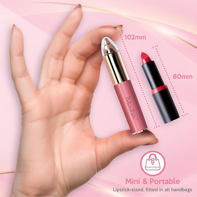 iMusthav Eyebrow Hair Remover for Women | 18K Gold-Plated Head | 360° LED Light Portable Painless Epilator