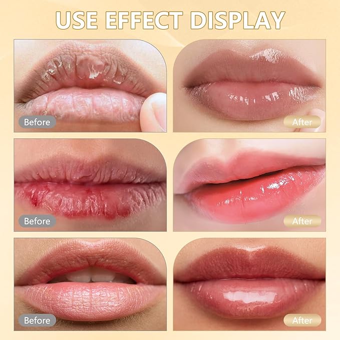 2Pcs Transferproof Color Changing Lipstick,Gold Crystal Ph Lipstick Color Changing,Clear Lip stick That Changes Color,Long Lasting 24 Hours Moisturizing Glossy Shine Lip Gloss for Women