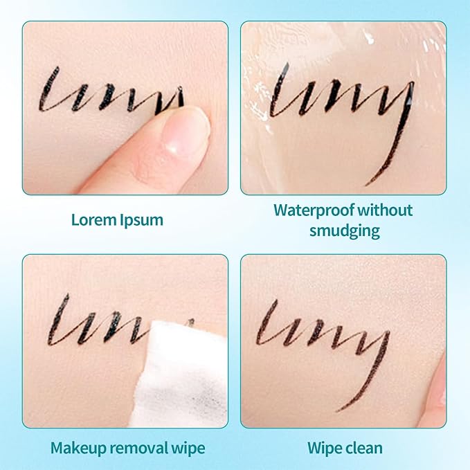 QIC Proof Liquid Eyeliner, Felt Tip, Eyeliner Pen,Smudge-Proof & Transfer-Resistant,Long-Lasting, High-Pigmented Liner For Bold Looks,Vegan & Cruelty-Free, Jet Black. 0.04 oz