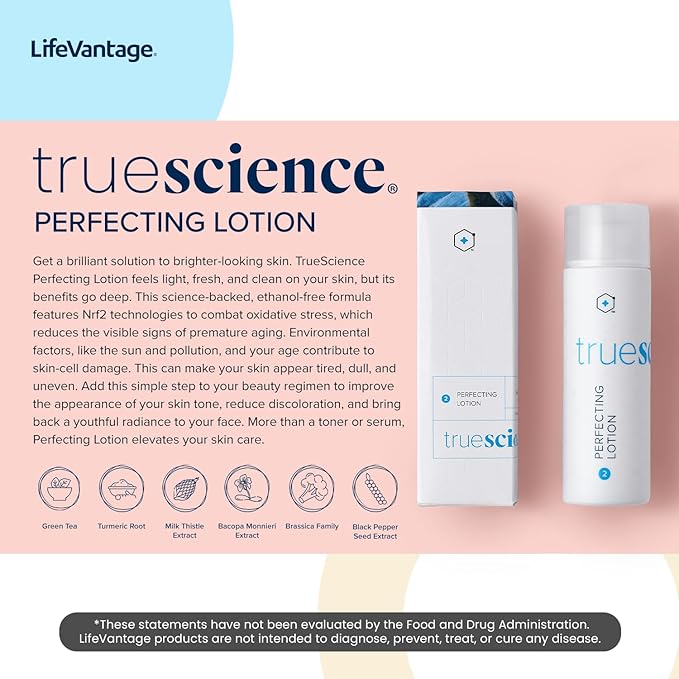 LifeVantage - Face Lotion TrueScience Revitalizing - Adds Radiance to Dry Skin with Hybrid Serum, Facial Lotion and Nrf2 Actives - 100ml