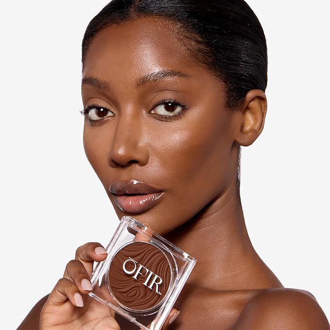 OFIR Geo Sculpt Blendable Cream Bronzer | Buildable Radiant Finish with Vitamin E | Vegan & Cruelty Free Makeup Bronzer | Sun Kissed Glow Compact For Sculpting Cheekbones | Mesa - Deep Brown, 0.24 oz