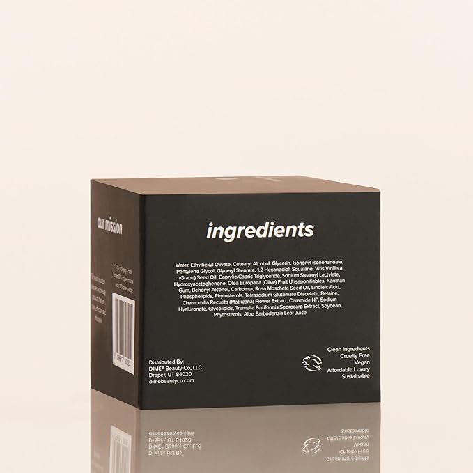 DIME Beauty Restorative Night Cream, Facial Moisturizer with Ceramides and Sea Buckthorn, 1.7 oz / 50 ml in Pump