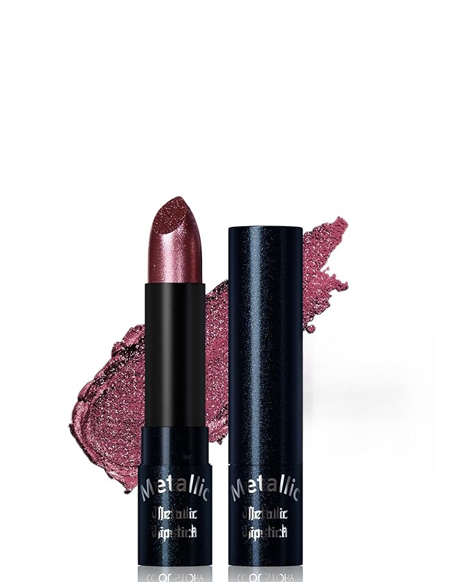 Glitter Wine Red Metallic Lipstick for Women,Long Lasting Shimmer Sparkling Diamond Lipstick Glitter High Pigmented Lip Gloss Metallic Matte Nude Lip Color Stain Waterproof Halloween Lips Makeup-13