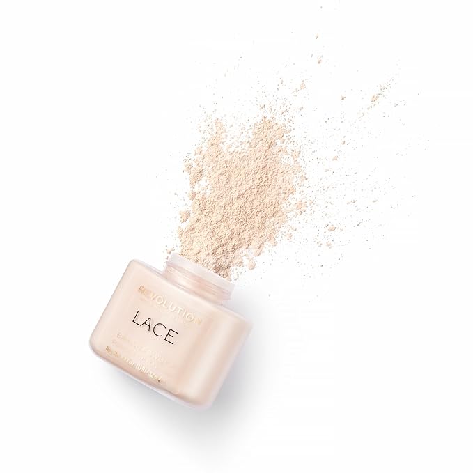 Revolution, Loose Baking Powder, Makeup Setting Powder, Long-Lasting Coverage, Mattifies & Reduces Shine, Lace, 1.12 oz