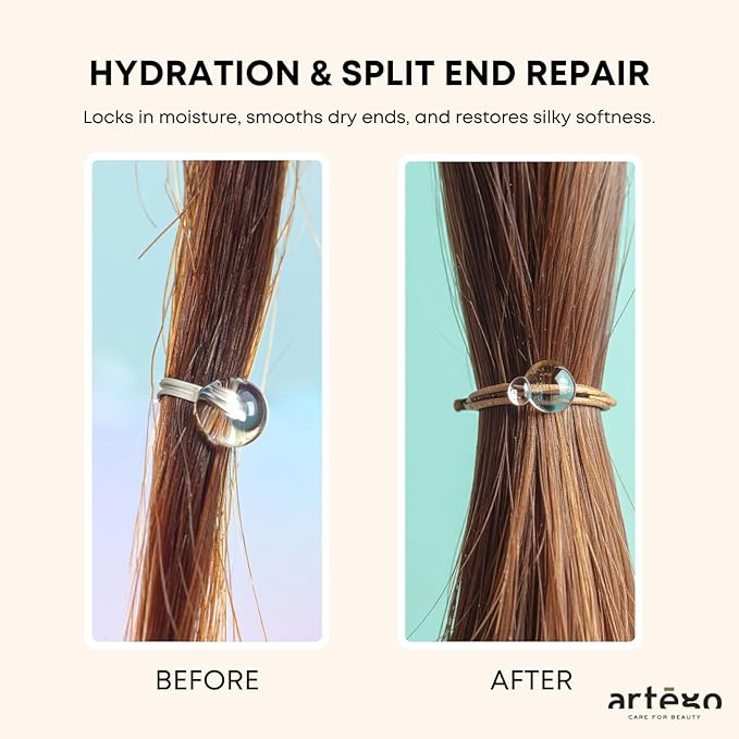 Artègo TOUCH Thermo Shimmer Spray (5.1 oz) – Biphasic Heat Protection & Shine Spray for Smooth, Glossy, Frizz-Free Hair