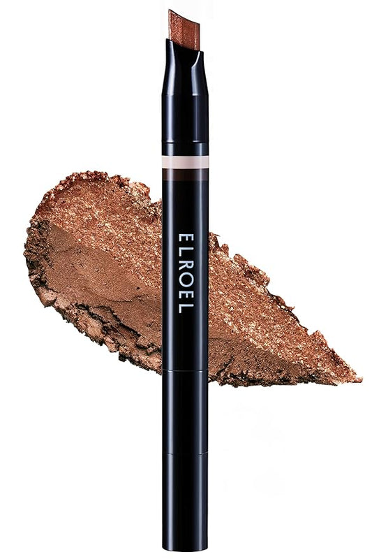 Blanc Double Shadow Stick - 48HR Long Lasting Dual-Tone Eye Shadow Pencil - Combines Glitter w/Soft Matte or Shimmer - Waterproof & Smudge-Proof Eyeshadow Makeup 0.05 oz (#01 Gold-Espresso)
