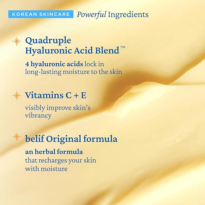 belif Aqua Bomb Vitamin C Face Cream Moisturizer, Infused with Hyaluronic Acid, Vitamin C & Vitamin E, Intense Hydration, For All Skin Types, Korean Skin Care