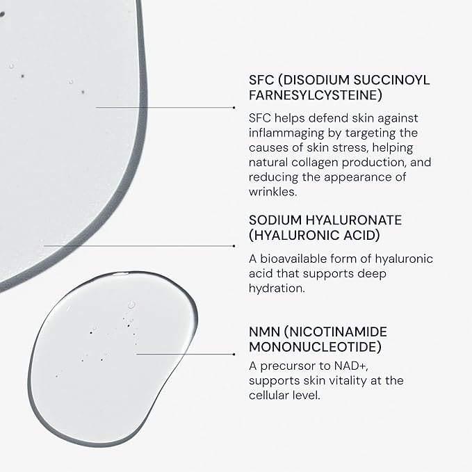 Blueprint Bryan Johnson Facial Serum with SFC & NMN – Age Defying Serum for Fine Lines, Firmness & Hydration – Longevity-Inspired Skin Care for Radiant, Youthful Skin – Fragrance Free & Vegan Formula