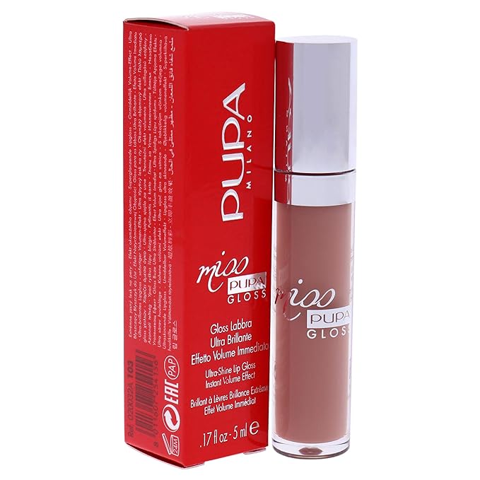 PUPA Milano Miss PUPA Milano Lip Gloss - Shiny, Smooth, Plump - Soft, Innovative Gel Texture - Glides Smoothly On Lips - For A Moisturizing And Volume Enhancing Effect - 103 Forever Nude - 0.17 OZ