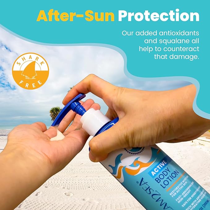 STREAM 2 SEA Nourishing Body Lotion For After Sun Dry Skin, 3 Pack 1 Fl oz Vitamin E, Squalane Reef Safe and Paraben Free Moisturizing Body Lotion For Women, Nourishing Sunburn Skin Care