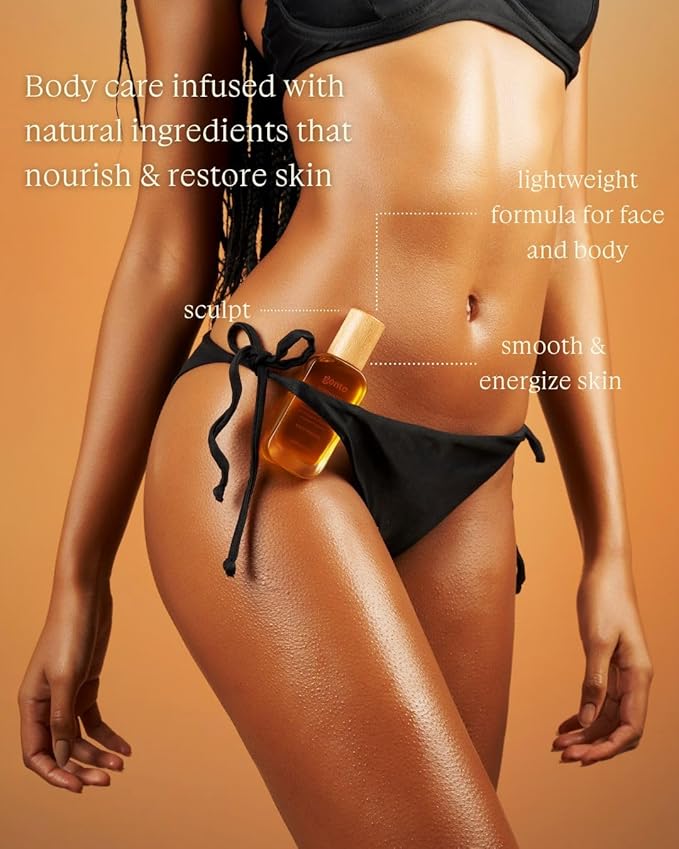 Gente Beauty Lymphatic Drainage Oil, Scented, Body Sculpting Formula, Brazilian Oils Blend with Pataua, Coffea Arabica, Mulateiro Extract (100ml)