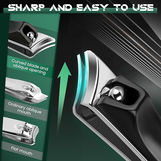 Vepkuso Nail Clippers&Toenail Clippers for Thick Nails for Seniors | Toe Nail Clippers Set for Ingrown Nails for Men | Manicure Kit &Nail Cutter for Women, Gift Idea