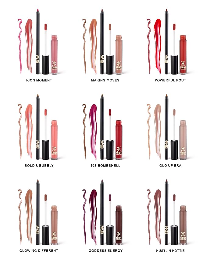 Lip Kit Duo – Goddess Energy - TikTok-Viral Precision Liner & Glossy Liquid Lipstick, Clean 2-Step Set with Hydrating Long-Wear Color – Bold Inclusive Beauty for Everyday Konfidence
