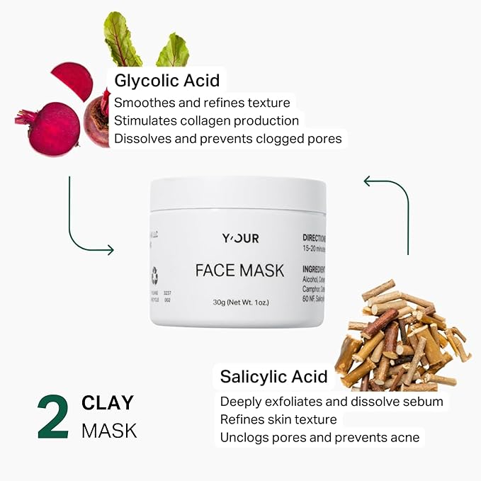 Y’OUR Acne-Care Sets: Acne Treatment Duo, 3-Step Acne Set, Purify & Treat Acne Set, Bloom & Blur Acne Set, Adult Acne Set. 4-Step Purifying Acne System. Made in USA. Holiday Gift Bundle