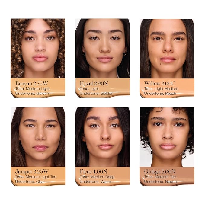 Ogee Complexion Perfecting Under Eye Concealer - Certified Organic Full Coverage Concealer - Buildable Coverage - HAZEL 2.90N - Light (Golden Undertones)