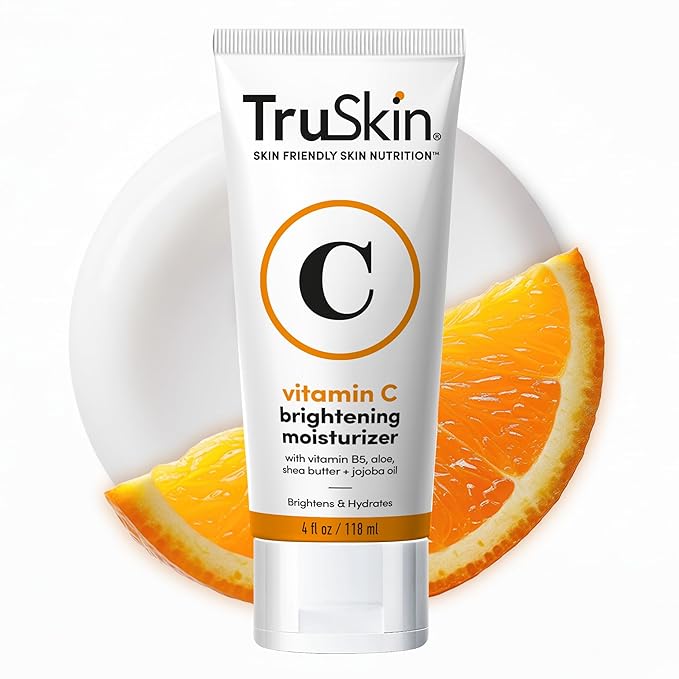 TruSkin Vitamin C Cream for Face – Brightening Moisturizer, Anti Aging, Hydrating, Skin Wrinkle Cream – Vitamin B5, Vitamin E, Jojoba Oil, Aloe Vera & Green Tea, 4 Fl Oz