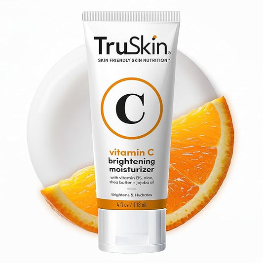 TruSkin Vitamin C Cream for Face – Brightening Moisturizer, Anti Aging, Hydrating, Skin Wrinkle Cream – Vitamin B5, Vitamin E, Jojoba Oil, Aloe Vera & Green Tea, 4 Fl Oz