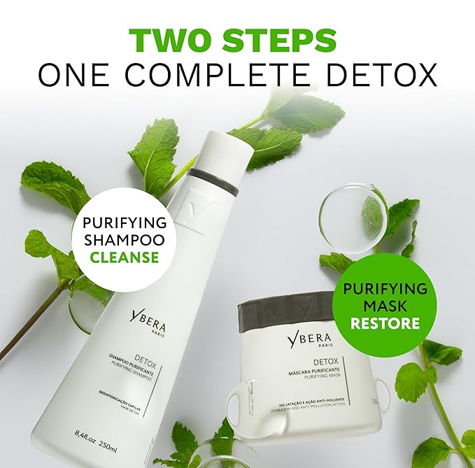 Ybera PuriOxy® Purifying Mask Scalp Scrub & Scalp Treatment, Detox Scalp Mask with Charcoal, Supports Clarifying Shampoo, Removes Build Up, Balances Scalp, Hydrates & Revitalizes Hair, 200g