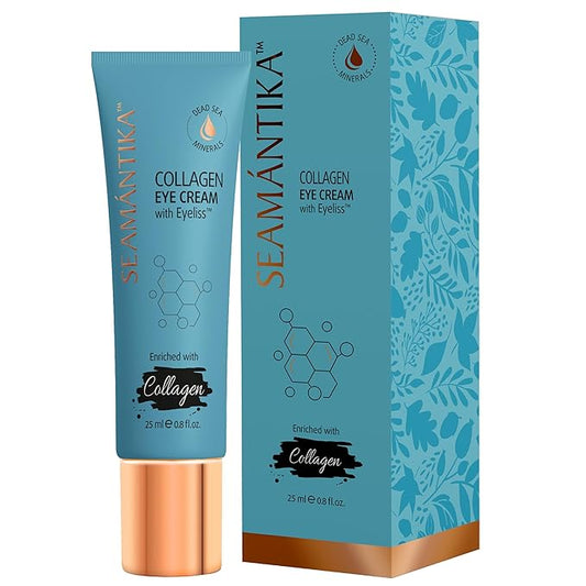 SEAMANTIKA Under Eye Cream with Collagen for Puffiness and Bags – 0.8 Fl Oz | Fast-Acting Eye Tightening Treatment for Wrinkles, Puffiness & Fine Lines | Lifts and Firms Under-Eye Area in Minutes