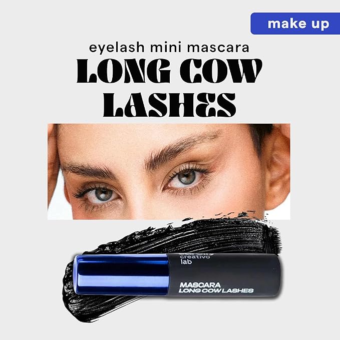 SARELLY, Long Cow Lashes Mascara, Waterproof, Nourishing, Lash-Conditioning, Clean Beauty, Sarelly Creative Lab