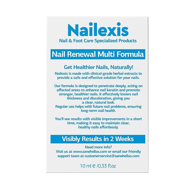 Nailexis Nail Solution, Multi-Renewal Formula for Discolored, Thickened, Crumbled Nails. Revitalizing Blend - Supports Healthy-Looking Nails - Visible Results in 2 Weeks, 0.33 oz -10ml by Zane VITALe.