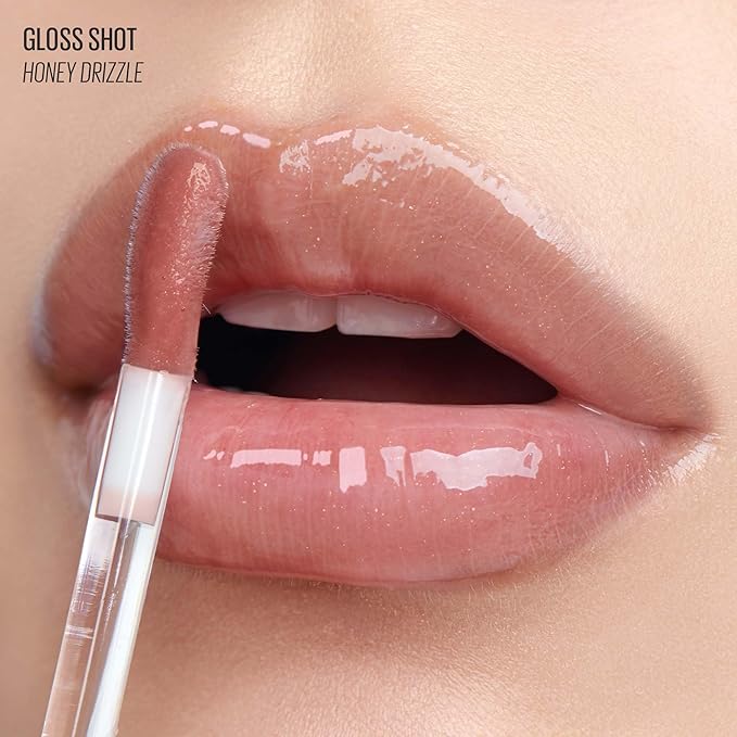 Kaja Lip Balm - Gloss Shot 03 Honey Drizzle | High Shine, Non-Sticky, with Jojoba Oil, Sheer, Hydrating, Juicy, Plumper Looking, Non-irritating, Shea Butter, Nourishing Treatment, 0.14 FL Oz