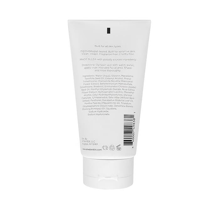 ATWATER Smooth Target Shaving Cream, Men's Pre-Shave and Shave Cream in One, Translucent Formula with Rosa Gallica Extract, Nick-Free Protection for Sensitive Skin - 5 oz