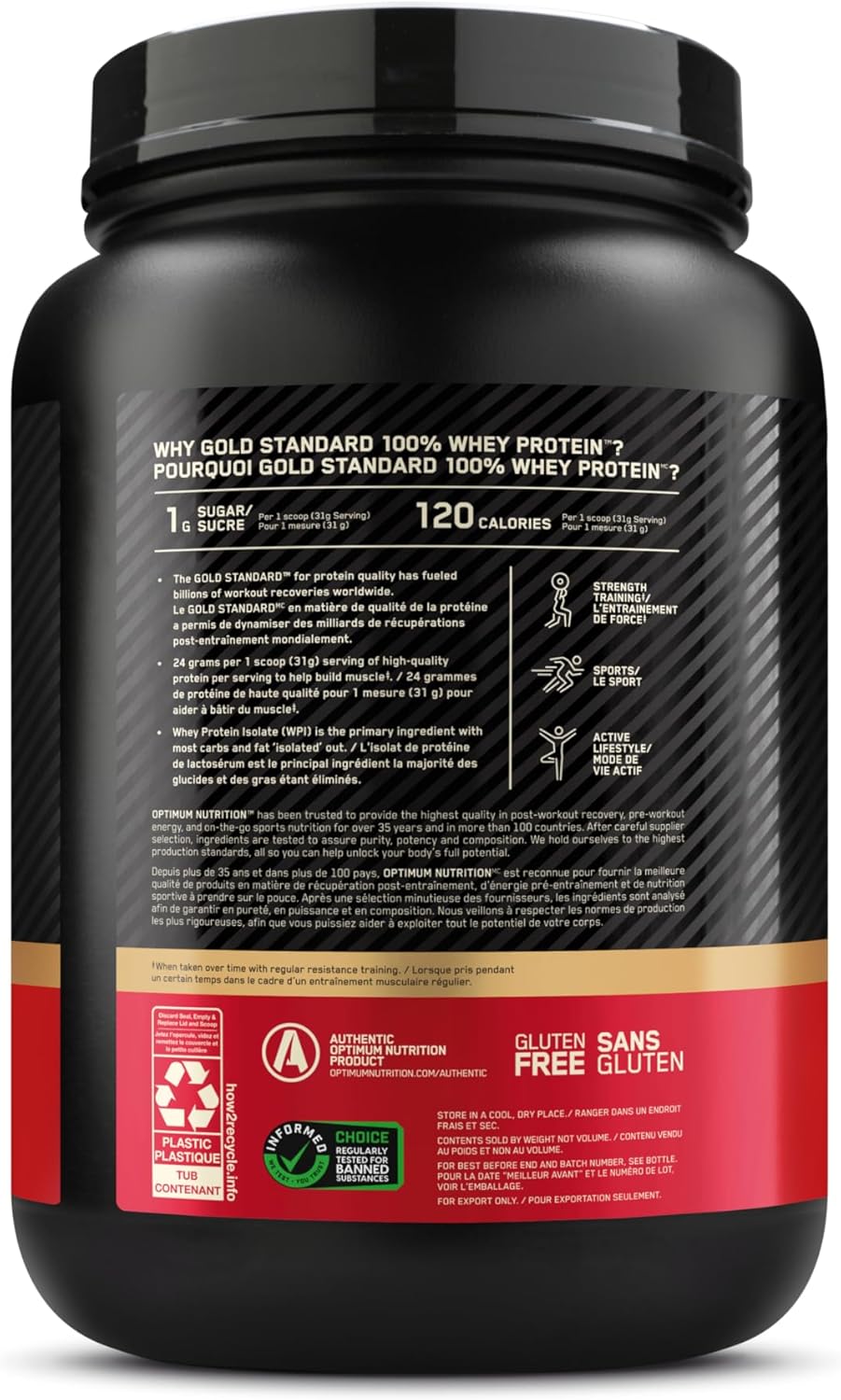 Gold Standard 100% Whey Protein Powder, Double Rich Chocolate 1.98 Pound (Packaging May Vary)
