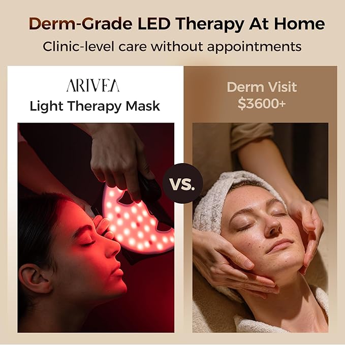 Red Light Therapy Mask for Face – Portable Wireless LED Face Mask with 3 Modes (Red, Blue, Infrared 850nm), Cordless Anti-Aging Light Therapy for Wrinkle Reduction, Acne Care & at-Home Skin
