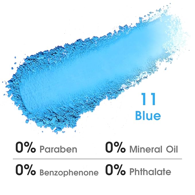 UCANBE Blue Single Eyeshadow Palette, Highly Pigmented Matte Eye Shadow Powder, Professional Long-Lasting Waterproof Makeup Palette