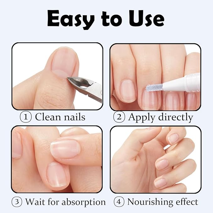 Nail Repair Pen,Toenail Fungus Pen Extra Strength Nail Repair and Renew Discolored, Damaged, Broken and Thick Nails Toenails, Tea Tree Oil, Honey, Natural Formula - 3PCS