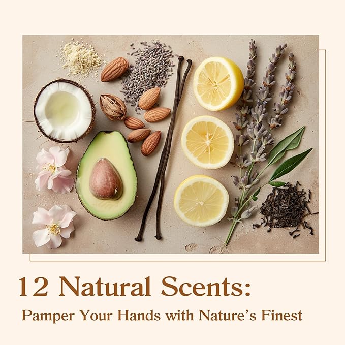 BODY & EARTH # LOVE 36 Pack Hand Cream Gift Set, Travel Size Hand Cream Bulk Gifts for Women Valentine's Day Gifts Galentines for Her, Mini Moisturizing Scented Hand Lotion for Dry Cracked Hands