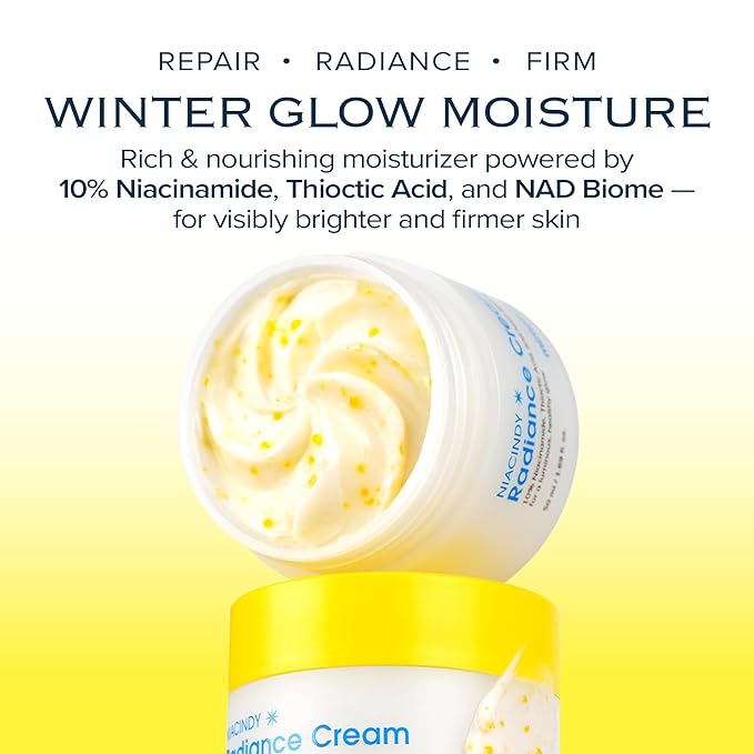 Radiance Repair Duo Set | Dark Spot Ampoule + NIACINDY Capsule Cream | Korean Clinical Skincare for Uneven Tone, Discoloration & Dullness | NAD Biome, Thioctic Acid & Niacinamide 10%