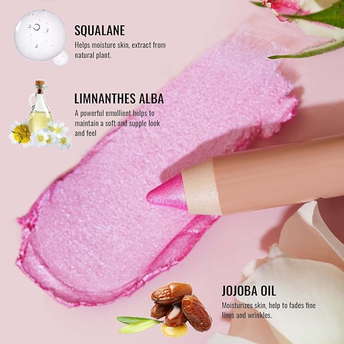 Oulac Champagne Nude Eyeshadow Stick – Twist-Up Pencil, Creamy Blendable Texture, Vegan & Cruelty-Free Eye Makeup, 1.25g, 11 Golden Hour
