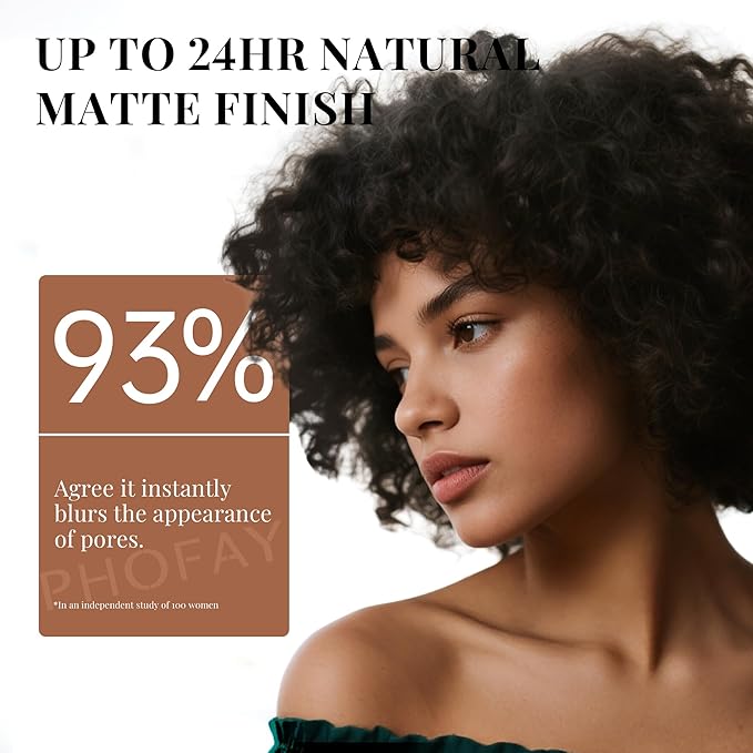 PHOFAY Matte Sunscreen Liquid Foundation SPF 30 (1.02 fl oz) - Long-Wearing Oil-Control, Concealing & Non-Greasy Buildable Coverage, Suitable for Most Skin Types, Daily & Outdoor Use (02#)