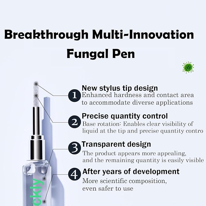 Nail Repair Pen,Toenail Fungus Pen Extra Strength Nail Repair and Renew Discolored, Damaged, Broken and Thick Nails Toenails, Tea Tree Oil, Honey, Natural Formula - 3PCS