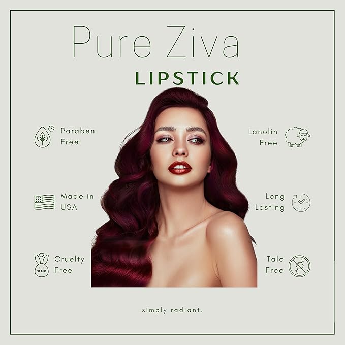 Plum Wine Deep Violet Purple Creamy Shiny Metallic Lipstick Color Moisturizing Paraben Free, No Animal Testing & Cruelty Free Lip Makeup Color