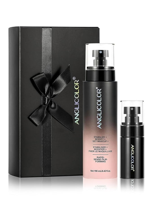 Anglicolor Matte Setting Spray for Makeup, Finishing Spray Long Lasting Face Mist, Oil Control Lightweight Hydrating Semi Matte Finish, Ultra Fine Face Mist 16HR Wear, 6.42 Fl. Oz Large Size