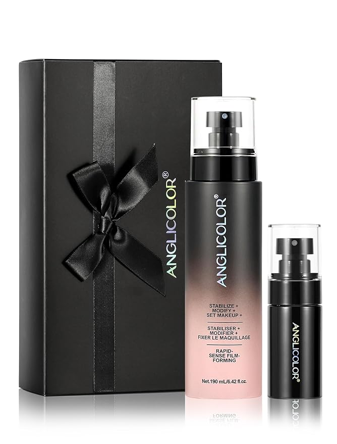 Anglicolor Matte Setting Spray for Makeup, Natural Finish Spray Long Lasting Face Mist, Lightweight Hydrating, Semi Matte Finish for All Skin, Ultra Fine Face Mist 16HR Wear, 6.42 Fl. Oz (A01)