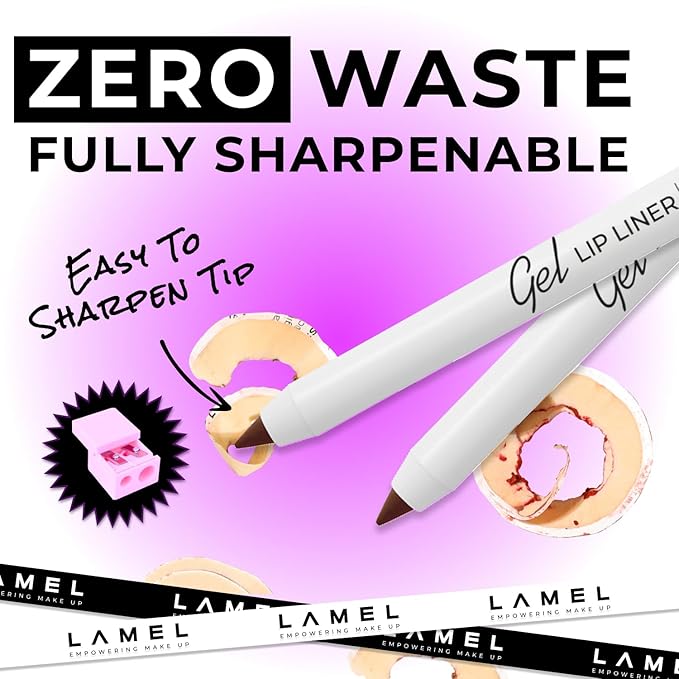 Lamel Waterproof Eyeliner Pencil, Smudge-Proof, Transfer-proof, Long-lasting Colored Eye Liners, Sharpenable, Cruelty-free (414 Intense Brown)