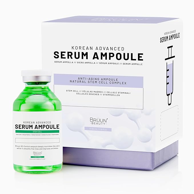 BRÜUN SC - Control Botanical Stem Cell Ampoule - Korean Serum Booster for Face and Body Skin Care Serum 1.18 fl.oz