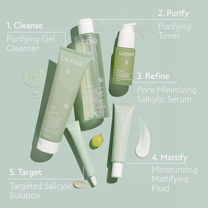 Caudalie Vinopure Salicylic Acid Cleanser, Pore Purifying Gel Cleanser - 150 mL