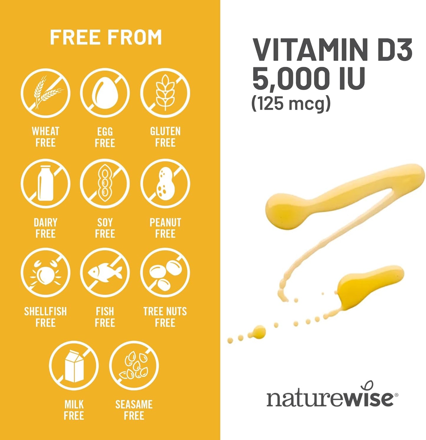 Vitamin D3 5000Iu (125 Mcg) 1 Year Supply for Immune Support, Healthy Muscle Function, and Bone Health - Non-Gmo, Gluten Free in Organic Extra Virgin Olive Oil, (Mini Softgel), 360 Count