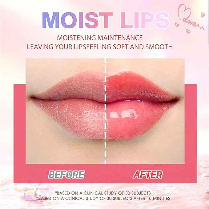 LANGMANNI Moisturizing Lip Oil,No-Sticky Lip Gloss Lip Balm Lip Care,Fruit Flavoured Lip Oil For Dry Lip's Moisturizing Hydrating And Nourishing ((Green Apple))