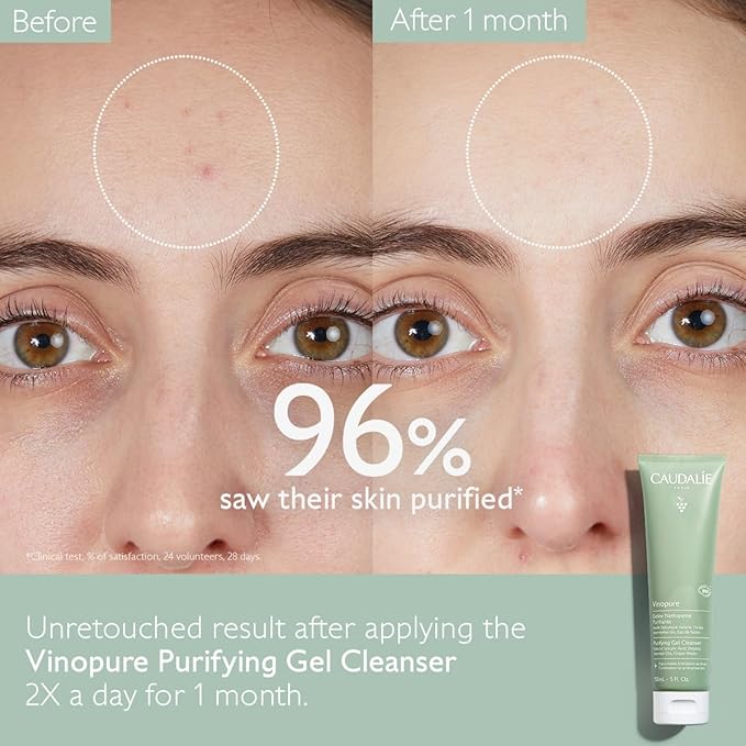 Caudalie Vinopure Salicylic Acid Cleanser, Pore Purifying Gel Cleanser - 150 mL