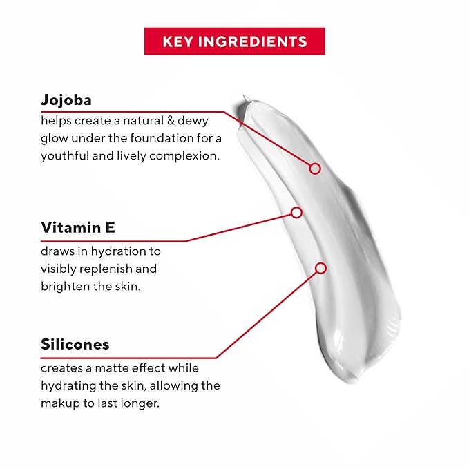 Mirabella Prime for Face, Makeup Primer, Weightless Silicone Primer with Vitamin E Preps, Perfects & Protects for Flawless Makeup Application, Silky Smooth Base for Foundation for All Skin Types