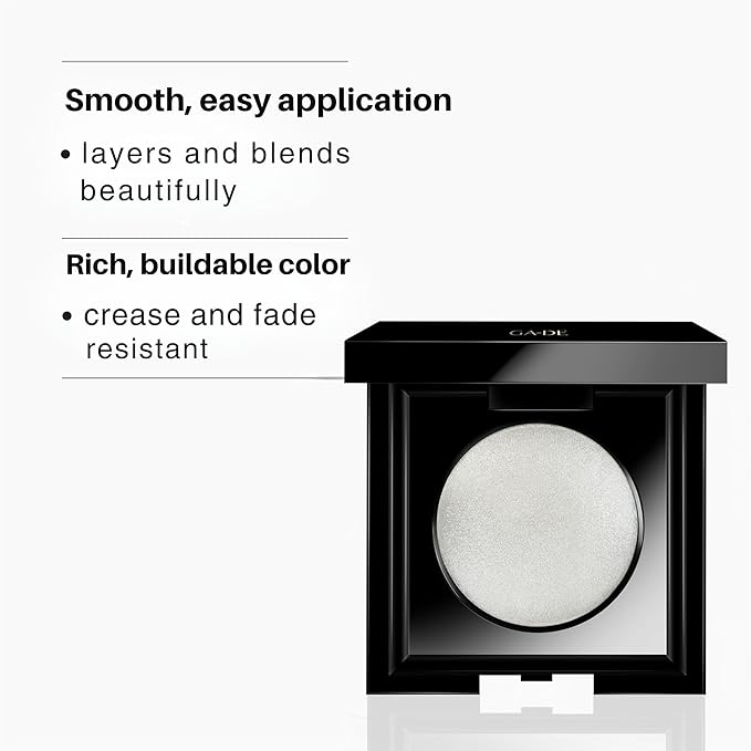 GA-DE Velveteen Metallic Eyeshadow Mono, 227 - Pearl Infused, Shimmer Eye Makeup - Silky-Soft, Densely Pigmented, Seamless Blend - 0.105 oz