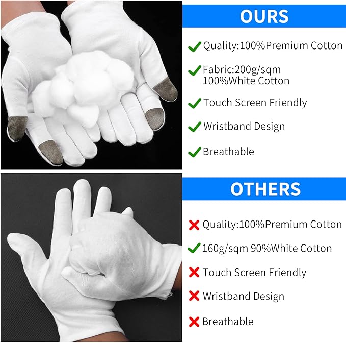 Sibba 2 Pairs Moisturizing Gloves and Socks Touch Screen Moisturizing Gloves for Overnight Bedtime Heal Eczema Sleeping Lotion Hand Spa Treatment Gloves Socks Repair Rough Cracked Dry Chapped Skin