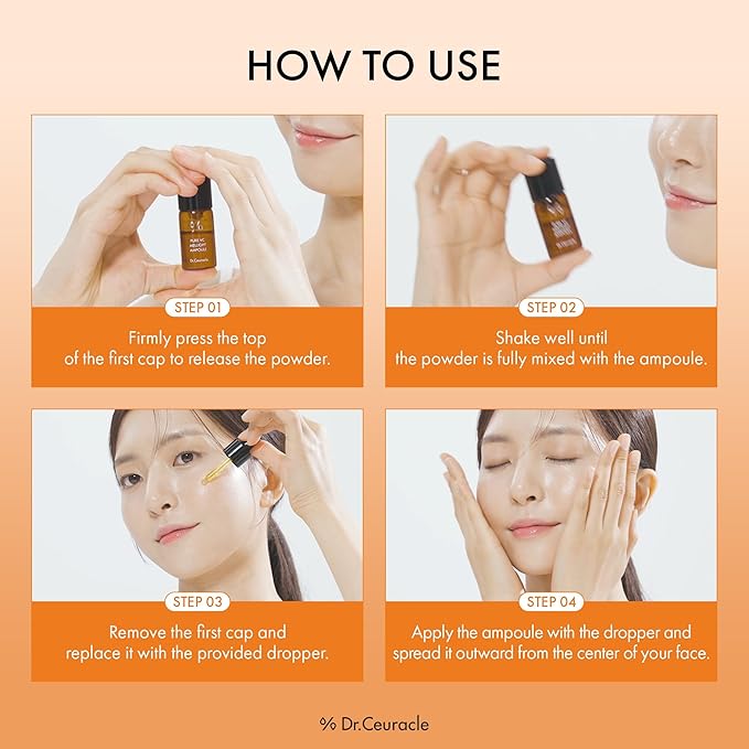 Dr.Ceuracle Pure Vitamin C Mellight Ampoule - Vitamin C Serum for Face, 4 Week Program for Anti-Oxidant, Firming, Clarify, Fade Pigmentation, Skin Radiance (4 Counts (Pack of 1))