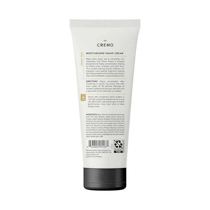 Cremo Silver Water & Birch Shave Cream, Astonishingly Superior Ultra-Slick Shaving Cream for Men, Fights Nicks, Cuts and Razor Burn, 6 Fl Oz